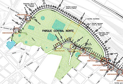 Plano del Parque Central Norte