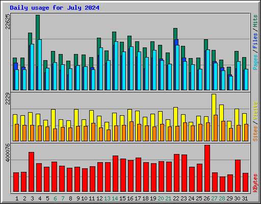 Daily usage for July 2024