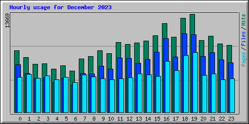 Hourly usage for December 2023