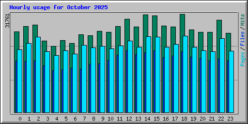 Hourly usage for October 2025